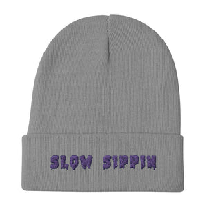 Flat Embroidered Logo [Mud] Beanie