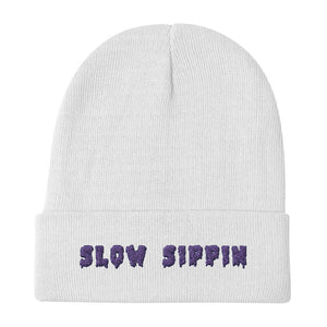 Flat Embroidered Logo [Mud] Beanie