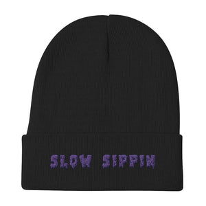 Flat Embroidered Logo [Mud] Beanie